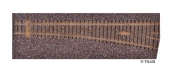 TILLIG 86515 - H0 Gleisbettung Elitegleis dunkel (braun) für rechte Weiche 12°